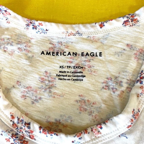 Adorable EUC American Eagle delicate floral print a-line tank top XS - Picture 4 of 7